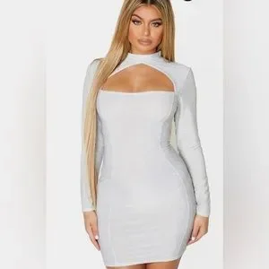 PrettyLittleThing | Dresses | Plt Grey Glitter Long Sleeve Cutout Mini Party Dress | Poshmark PrettyLittleThing | Dresses | Plt Grey Glitter Long Sleeve Cutout Mini Party Dress | Poshmark